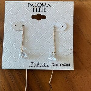 Paloma&Ellie Gold Drop Earrings with Cubic Zirconia